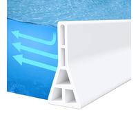 Joint de douche autocollant en silicone blanc, barre de seuil de douche, seuil de douche, barrière d'eau, pliable, hauteur 8,9 cm largeur 3,8 cm