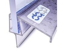 Joint de Douche DQ-PP 120cm | Joint pour Porte en Verre de 6mm - 8mm d'épaisseur | UK21 | Profil de Drainage de l'eau Profil Hydrofuge
