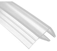 Joint de douche en forme de F - 200 cm - Baogu - Joint de douche en verre de 8 mm d'épaisseur - Transparent - Caoutchouc de silicone