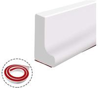 Joint de douche Espace humide Sol Barrière d'eau de salle de bains, Barrière de douche pliable Barrière d'eau, Garder humide et sec dans un évier ou une douche, Barre d'inondation (Schwarz, 6m/236