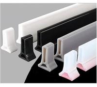 Joint de douche flexible - Bandes Ber imperméables pour pièce humide, barrages de seuil flexibles, protection du sol de salle de bain, résistant à la moisissure, facile à installer, gris