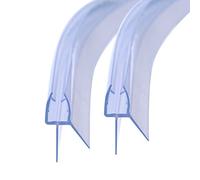 Joint de douche incurvé 2x100 cm,Joint de porte de douche,Correspondance parfaite,Épaisseur du verre : 6 mm,Joint de rechange pour cabine de douche,Déflecteur d'eau,Protection anti-éclaboussures
