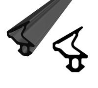 Joint de fenêtre en PVC | WS013 DECEUNINCK | EPDM noir | 1m | caoutchouc d'étanchéité