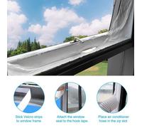Voltman - Joint de fenêtre en tissu pour climatisation mobile - 400cm - Blanc Blanc