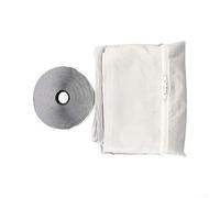 Joint de fenêtre portable avec double fermeture éclair pour climatiseurs et sèche-linge, panneau d'isolation réutilisable pour battant et inclinaison, facile à installer, blanc (4 m)