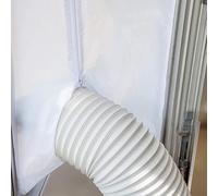 Joint de fenêtre portable pour climatiseur avec traitement d'isolation thermique et ruban adhésif ferme pour étanchéité complète des fenêtres et économie d'énergie (400 cm)