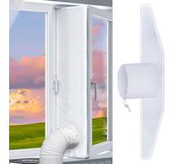 Joint de Fenêtre pour Climatiseur - 400cm Kit Calfeutrage Climatiseur étanche pour Climatisation Mobiles et Sèche-Linge, Installation Facile - avec cordon de serrage et attache adhésive