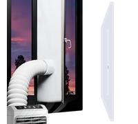 Joint de fenêtre pour climatiseur avec fermeture éclair et ruban de fixation, 4 m, étanche, coupe-vent, pour sèche-linge et sèche-linge à extraction