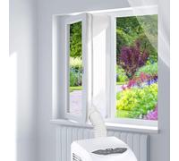 Joint de fenetre pour climatiseur mobile, 400CM kit fenetre pour climatiseur mobile double fermeture éclair, Convient aux climatiseurs mobiles et aux séchoirs à linge, Facile à installer