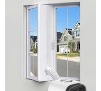 Joint De Fenetre Pour Climatiseur Mobile, Calfeutrage Fenetre Climatiseur, Kit Calfeutrage Climatiseur Avec Fermeture éClair Et Fermeture, Pour SéChoirs Et Kit Fenetre Pour Climatiseur Mobile (400CM)