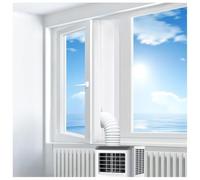 Joint de Fenêtre pour Climatiseur Mobile, Kit d'Étanchéité Sans Perçage avec Fermeture Éclair, Joint pour Tuyau d'Évacuation, Fenêtre Basculante, Fenêtre de Toit, Sèche-Linge