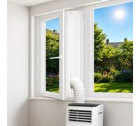 Joint de fenêtre pour climatiseurs mobiles - 400 cm - Universel Hot Air Stop - Fermeture éclair et ruban adhésif - Sans perçage - Pour fenêtres, fenêtres de toit, climatisation - Accessoires de