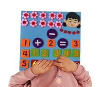 Joint de feutre de mathématiques, ajout et jouet - Jeu de comptage de soustraction supplémentaire, tableau de comptage en feutre préscolaire, numéro d'apprentissage du numéro éducatif pour de