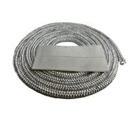 Joint de four - Tresse Ø 8 mm - blanc - Longueur 2,5 m - Joint rond pour poêle à bois - Joint en corde (8x8x2500mm)