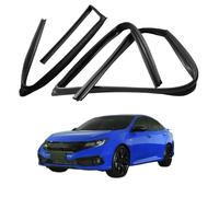 Joint de Guide de Vitre et de Scellement pour Civic 2016-2021 OE: 72275/72235/72775/72735-TEA-A01, Insonorisation Caoutchouc pour Vitre, Full Set of Four Pieces