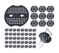 Joint de jardinage - piquets de jardin solides pour la couverture du sol | Pins ongles pelouse en forme de U rouillé résistant paysages, protection en tissu, filets de jardin, barrière des