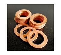 Joint de joint plat M6 Diamètre intérieur de 6 mm anneau d'étanchéité T3 Cuivre rouge,6x10x0.5 (50pcs)