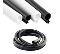 Joint de kerf de bulbe à bulles à l'épreuve des intempéries pour les cadres de porte et les fenêtres, ruban d'isolation en caoutchouc flexible pour toutes les saisons black-8mm/0.31in 50m/164ft