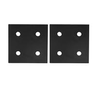 Joint de Liaison Rectangle en Aluminium, 2 Pièces, Plaque d’Angle à 4 Trous, Profilé 6060 - Résistant à la Corrosion, Haute Durabilité, Idéal pour Meubles et Machines (8080)