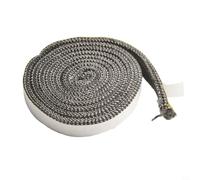 Joint de poêle à granulés en fibre de verre résistant à la chaleur, joint de porte de four haut pour brûleur à bois, joint de corde compatible avec joint de porte de cheminée (6 mm x 20 mm x 2 m)