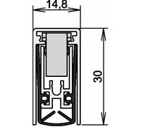 Joint de porte - Athmer - Schall-Ex L-15/30 WS - Insonorisation 52 dB - Aluminium - 1083 mm