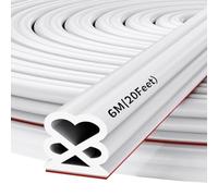 Joint de porte, auto-adhésif, pour fenêtres, imperméable, pour fenêtres, couleur blanc, 1 cm x 6 m