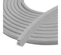 Joint de porte autocollant - 12 mm x 10 mm x 6 m - Joint en caoutchouc pour portes et fenêtres - Résistant aux chocs, insonorisant, étanche à la poussière - Gris