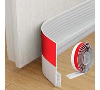Joint de porte, autocollant, 400 cm, boudin de porte inférieur, idéal également comme isolation acoustique, protection contre le froid, blanc