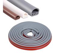 Joint de porte autocollant 6 m - Cadre de porte flexible - En caoutchouc étanche - 9 mm x 6 mm - Gris
