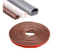 Joint de porte, autocollant, 6 m, flexible, en caoutchouc, imperméable, pour fenêtre et porte, marron, 9 mm x 8 mm