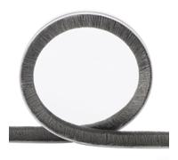 Joint de porte autocollant à trois couches avec brosse à poils doux pour insonorisation et protection contre le vent, longueur 90 cm (blanc-L)