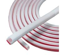 Joint de porte, autocollant, blanc, 10 mm x 6 mm, flexible, en caoutchouc, étanche, 25 m