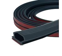 Joint de porte, autocollant, noir, 10 mm x 6 mm, flexible, en caoutchouc, étanche, 25 m