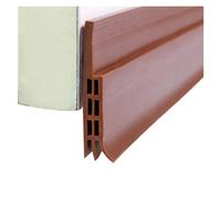 Joint De Porte Bouchon de porte sous porte, 1m, bande d'étanchéité en caoutchouc de Silicone Flexible, 5 couleurs, bande auto-adhésive for espace de fenêtre, bande acoustique(Brown 1M)