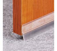 Joint de porte, boudin de porte en silicone transparent, coupe-vent, joint d'étanchéité pour bas de porte, isolation contre la poussière et le bruit, isolant, 2,5 cm de large x 99,1 cm de long