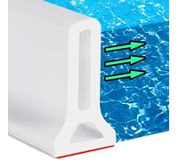 Joint de porte de douche pour cabine de douche,Seuil de douche anti debordement,Seuil de Douche Pliable - Barrage D'eau de Salle de Bain Barrière de Douche (130 cm/51.18 in,Blanc)