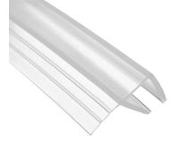 Joint de porte de douche transparent en forme de F - Flexible et pliable - Facile à installer - 2 m de long - Bande adhésive imperméable - 6 mm - 8 mm/10 mm/12 mm d'épaisseur