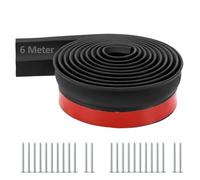 Joint de Porte de Garage à 6 Mètres, Joint de Porte de Garage Universel, Joint de Bas de Porte de Garage en Caoutchouc Polyvalent Avec Clous, Réduire la Pénétration d'eau, les Feuilles Mortes