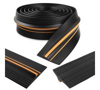 Joint de porte de garage Joint de seuil de porte de garage en caoutchouc Joint de sol étanche Bandes d'étanchéité pour garages Entrepôts (80mm×14mm×3m, noir)