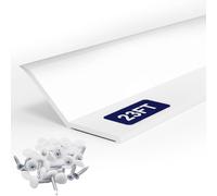 Joint de porte de garage supérieur et latéral - Joint de rechange universel en TPE pour porte de garage - 7,9 m - Blanc
