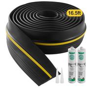 Joint de Porte de Garage-VEVOR-5 m-Seuil d'étanchéité Universel pour Bas de Porte de Garage-avec Adhésif-Noir