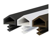 Joint de porte DQ-PP | Noir | 60 m | Caoutchouc TPE | STD-05 | Largeur de rainure : 12 mm | Largeur de rainure : 4 mm | Joint de porte en caoutchouc