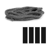 Joint de Porte en Fibre de Verre, Joint CheminéE, Joint pour Poele a Bois avec Bande de Fin, Joint Insert CheminéE, pour PoêLe, CheminéE, Tube Poele, Porte de Four, Longueur : 2,5 M (Φ 8mm)