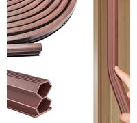 Joint de porte et fenêtre - En caoutchouc flexible - Anti-collision - Insonorisé - Étanche - Marron - 10 mm (l) x 12 mm (H) x 6 m (L)