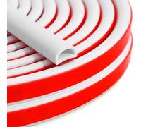 Joint de Porte et Fenêtre Isolation Phonique, Bande D'Étanchéité Autocollante en Caoutchouc pour Protection Thermique et Anti-Froid, Idéal pour Porte d'Entrée et Fenêtres Blanc 3m