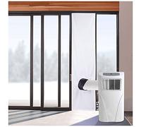 Joint de porte/fenêtre coulissante, kit de fenêtre universel portable pour climatiseur mobile et sèche-linge avec ruban adhésif et corde rétractable 2M