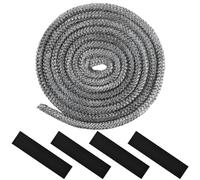 Joint de Porte Four, 12mm x 2,5m Joint de Cheminée Insert Poêle, avec 4 Pièces de Ruban Haute Température, Joint de Cheminée Porte de Poêle Cordon, Joint de Porte de Poêle à Bois