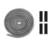 Joint de Porte Four, Joint de Cheminée Insert Poêle, 8mm x 2,5m, avec 4 Joint Tape, Ligne D'étanchéité pour Portes de Cheminée