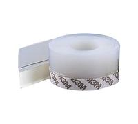 Joint de porte inférieur - Bande d'étanchéité en silicone transparent - Autocollant - Protection contre le vent - Bande de porte en verre - Coupe-vent, isolation thermique et phonique - 45 mm x 5 m
