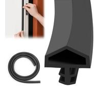 Joint de porte, joint adhésif blanc 12 mm, pour espaces entre les cadres de porte et coupe-vent, insonorisation, 5 m/10 m/15 m/20 m/30 m disponibles (noir-10 m)